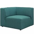 Modway Furniture 27 H x 37 W x 37 D in. Mingle Corner Sofa, Teal EEI-2728-TEA